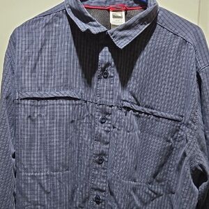 The North Face Men's Navy Striped Button Down Shirt